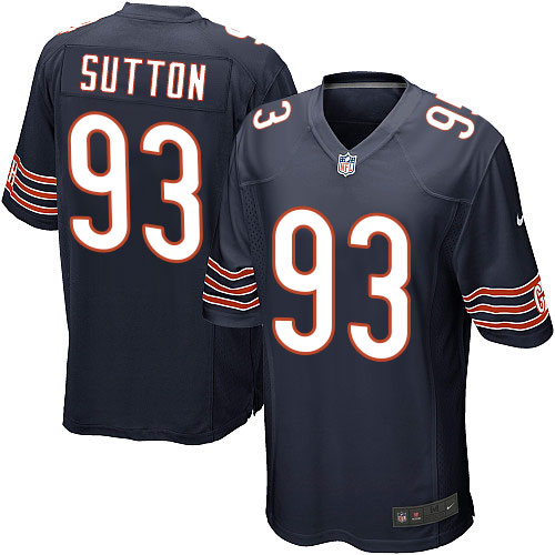 Youth Game Will Sutton Nike Jersey Navy Blue Home - #93 NFL Chicago Bears